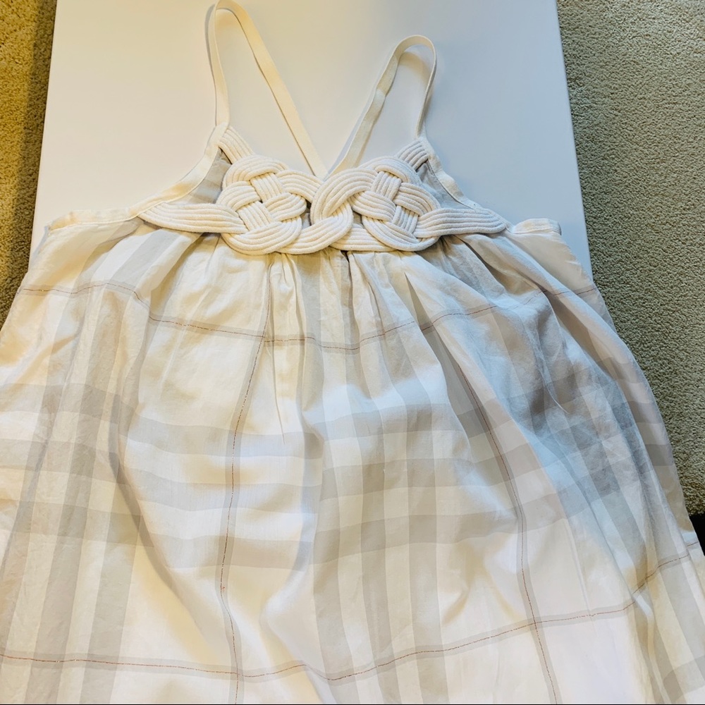 Burberry checker print front weaved dress